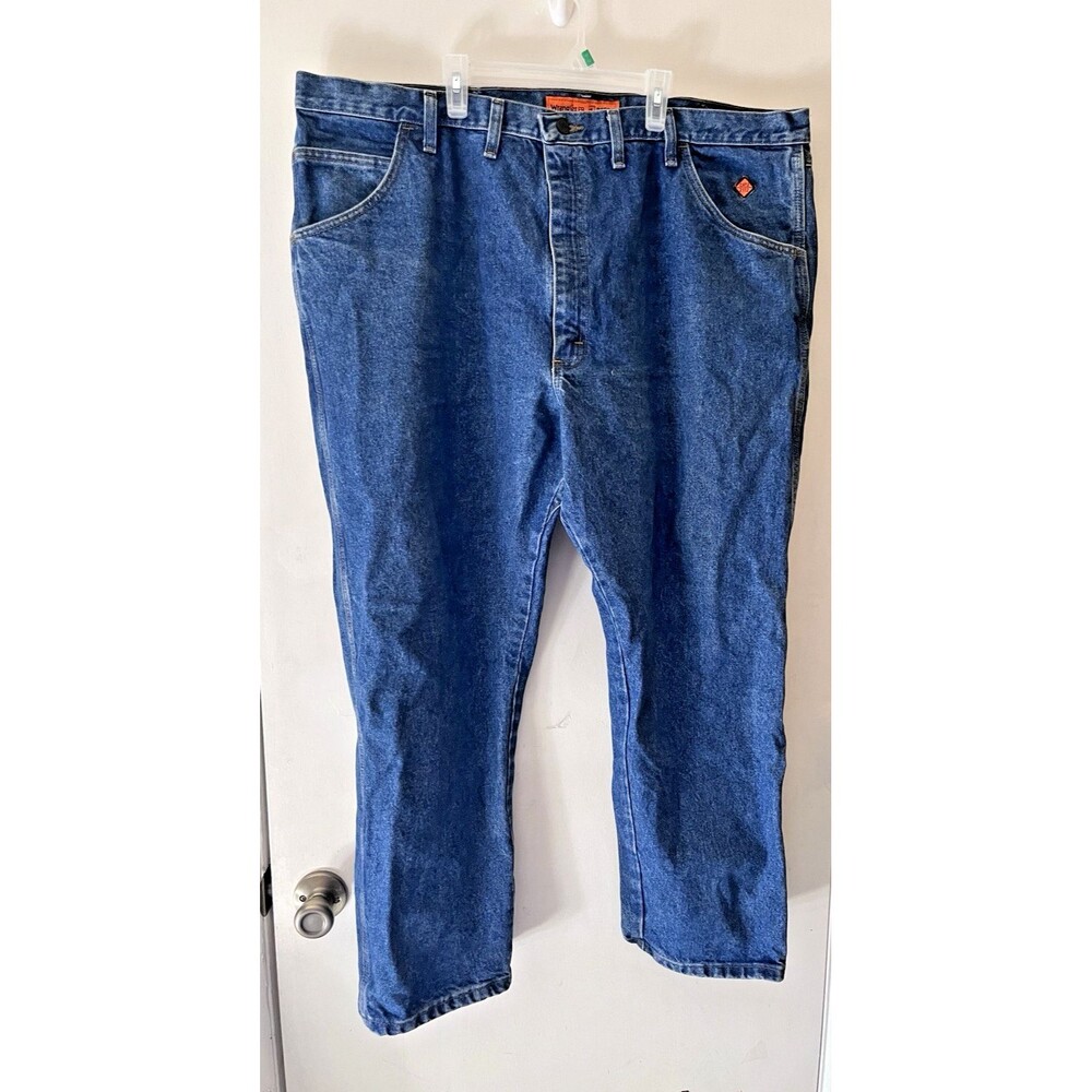 Wrangler FR RIGGS Workwear Flame Resistant Denim Blue Jeans 46x30 CAT2 2112